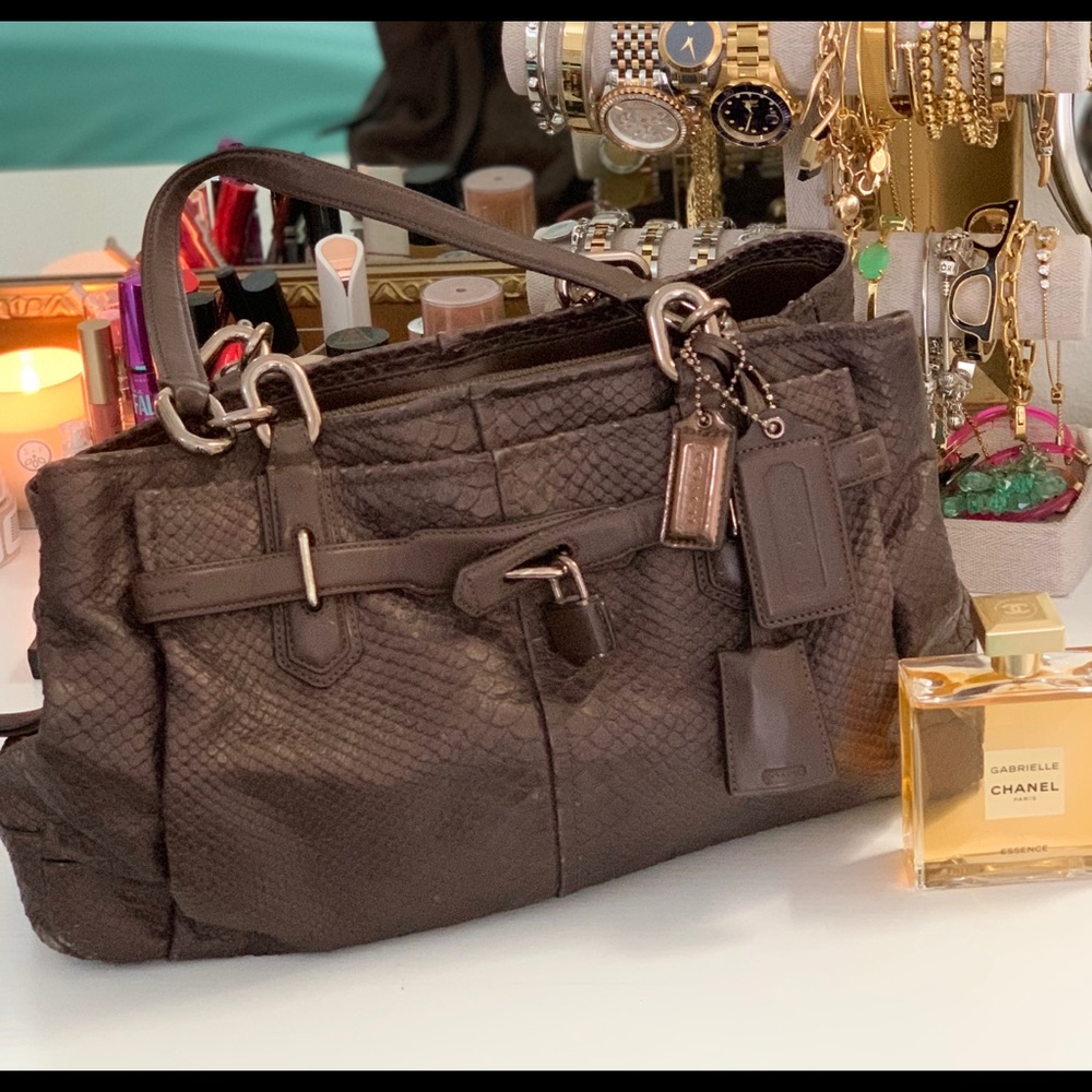 Authentic python COACH  handbag.